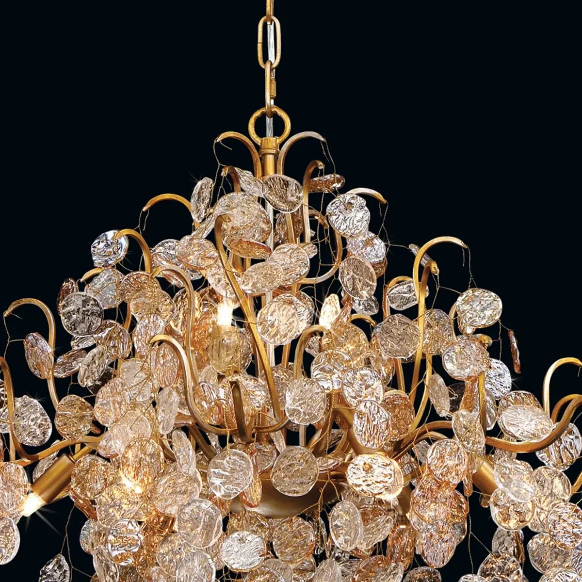 Campo Round Chandelier 8 Light 26"W - Blushlighting