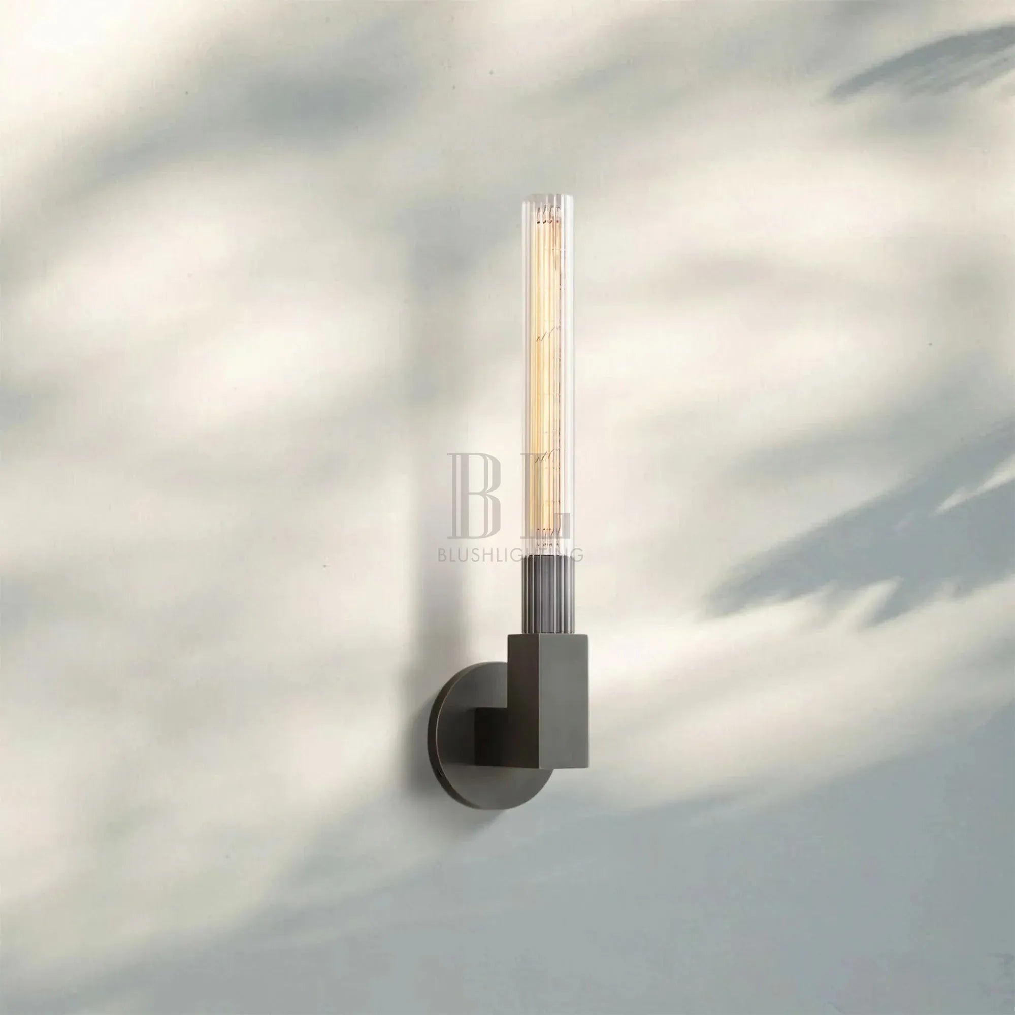 Cannel Single Wall Sconce-Bronze-