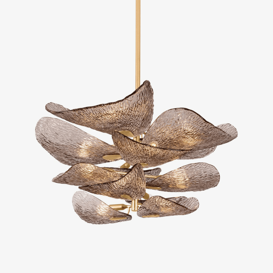 Cardiff Chandelier - ∅ 28" x H 11.5"Gold & GreyBlushlighting