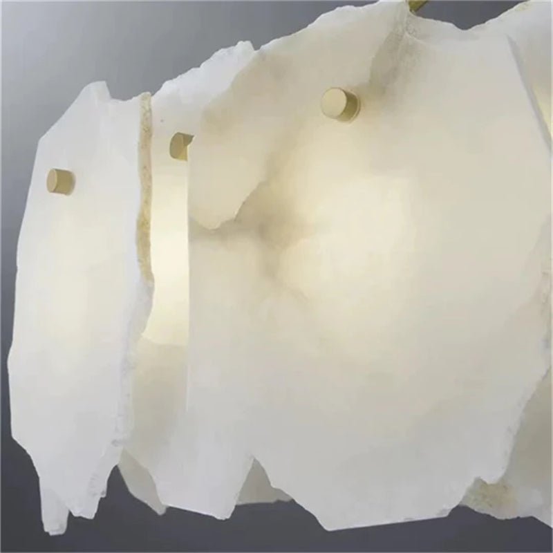 Carlos Alabaster Modern Snowflake Round Chandelier - D17.8"Blushlighting