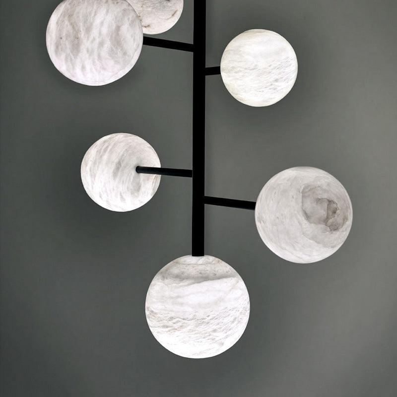 Carol Sphere Delight - Modern Artistic Alabaster Chandelier Light - Blushlighting