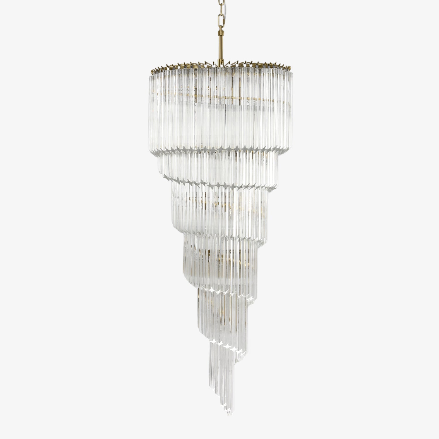 Cascada Spiral Clear Chandelier - ∅ 15.7″ x H 39.4″Nickel & ClearBlushlighting