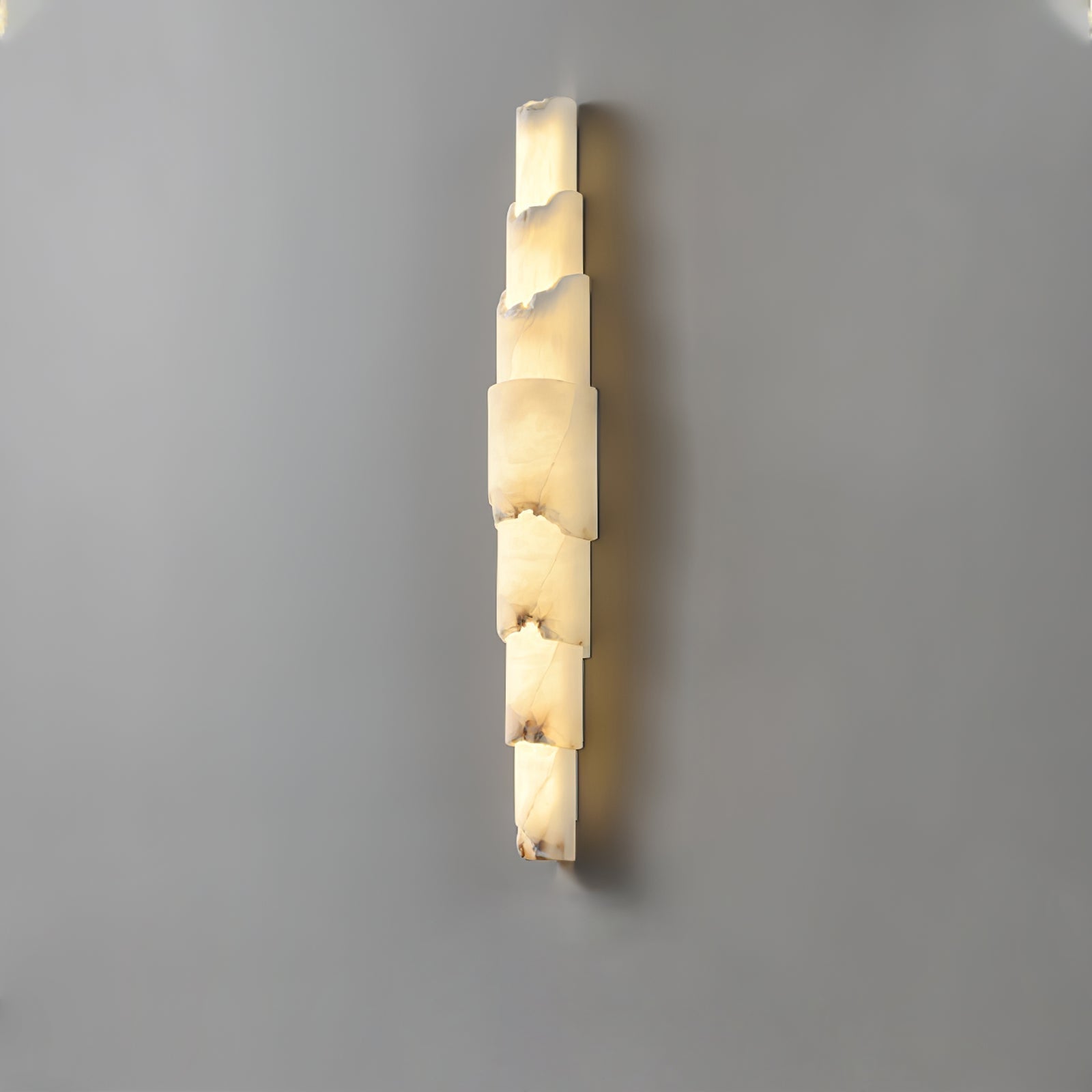 Cascading Alabaster Wall Sconce - ∅ 3.5" x H 28.3"WhiteBlushlighting