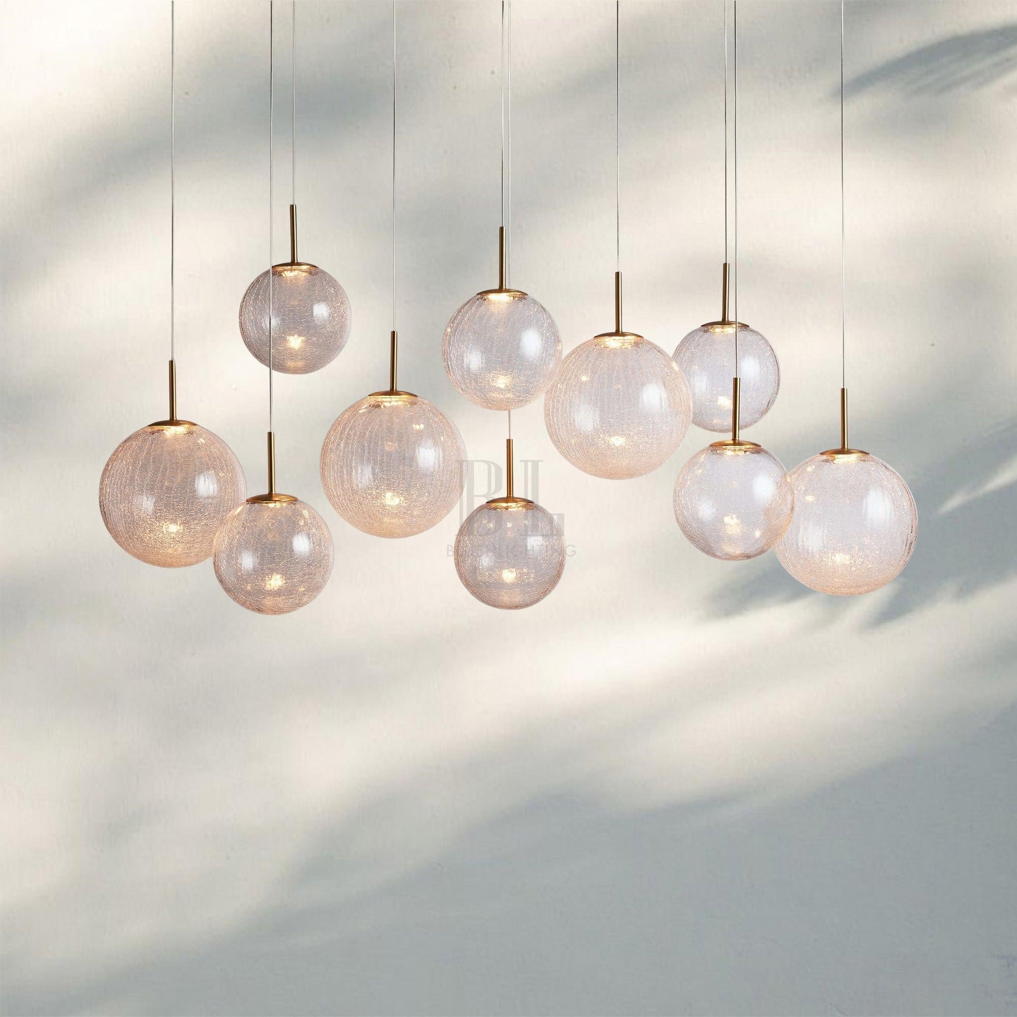 Casens Linear Chandelier 55" 65"-55''-Crackle-