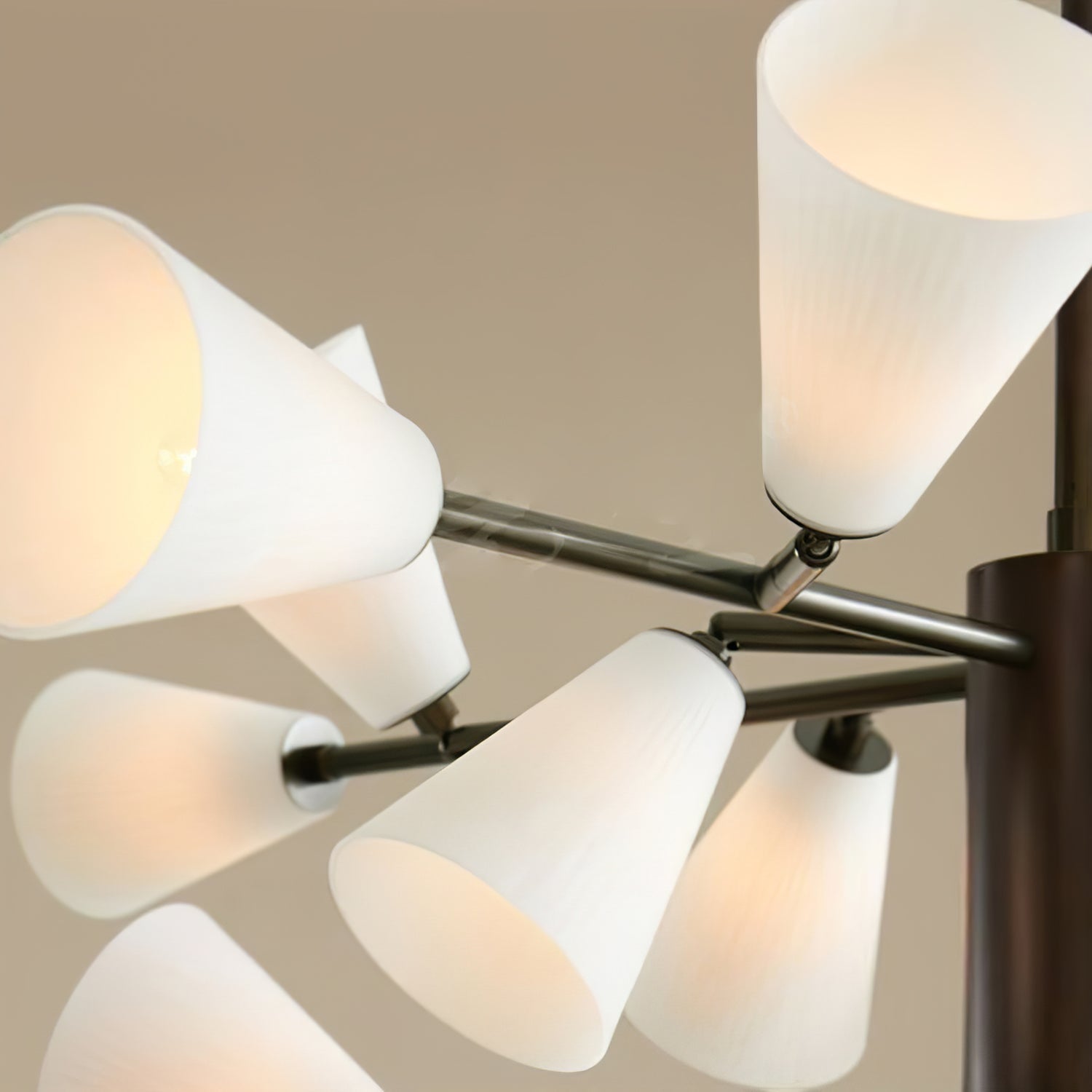 Cassius Chandelier - ∅ 45.2″ x H 22.8″Bronze & WhiteBlushlighting