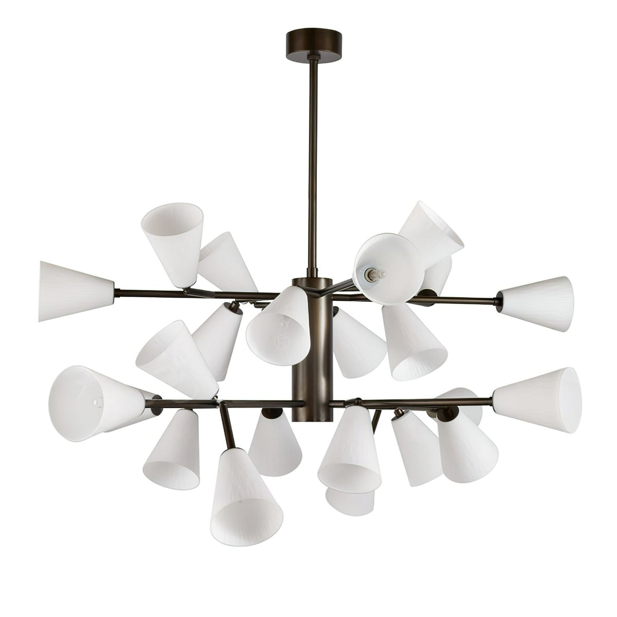 Cassius Chandelier - ∅ 45.2″ x H 22.8″Bronze & WhiteBlushlighting