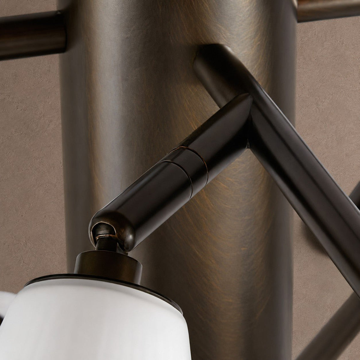 Cassius Linear Chandelier - ∅ 45.2″ x H 22.8″Bronze & WhiteBlushlighting