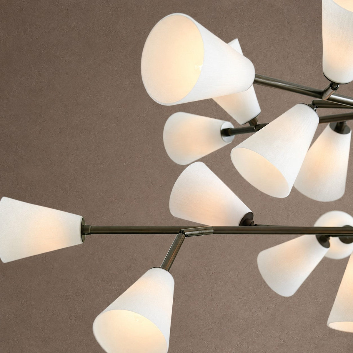 Cassius Linear Chandelier - ∅ 45.2″ x H 22.8″Bronze & WhiteBlushlighting