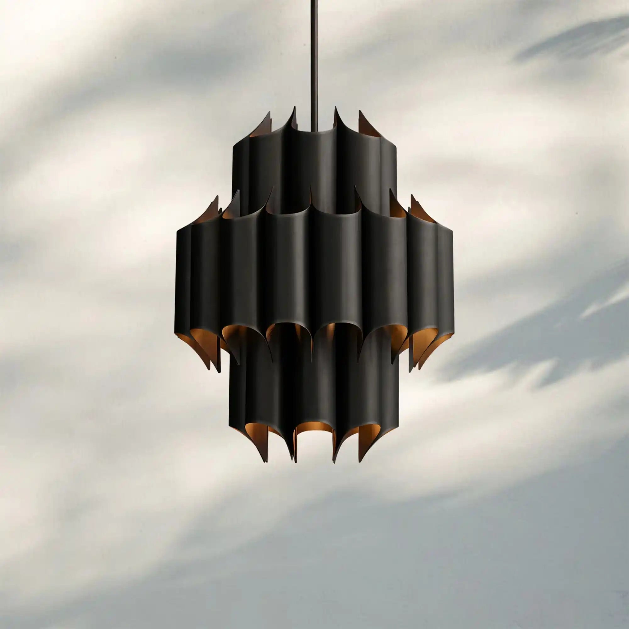Cathedr Metal Chandelier 24" - Matte BlackBlushlighting