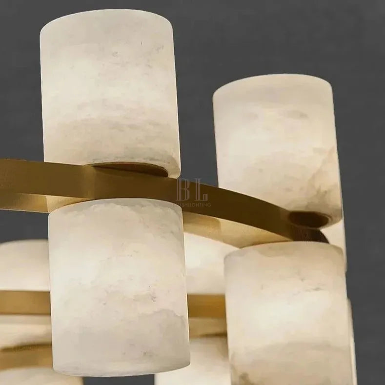 CAURIS ALABASTER LINEAR CHANDELIER 33.5" 39.4" 47.2"L - 120 cm / 47.2"Blushlighting