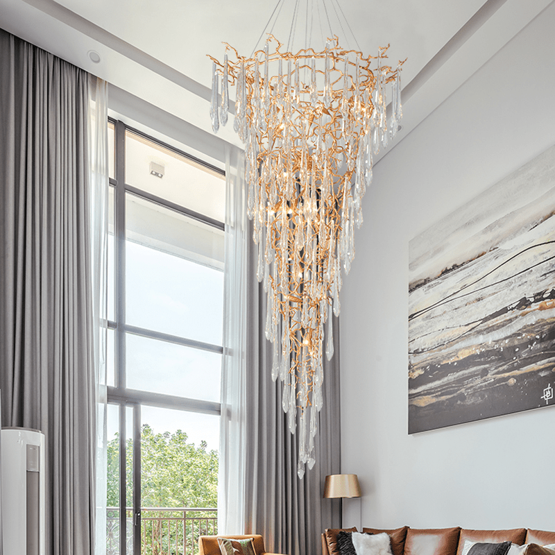 Cecily Crystal Branch Chandelier H 94.49" - Blushlighting