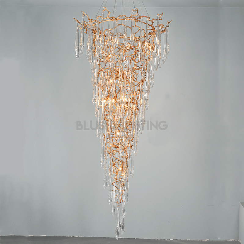 Cecily Crystal Branch Chandelier H 94.49" - Blushlighting