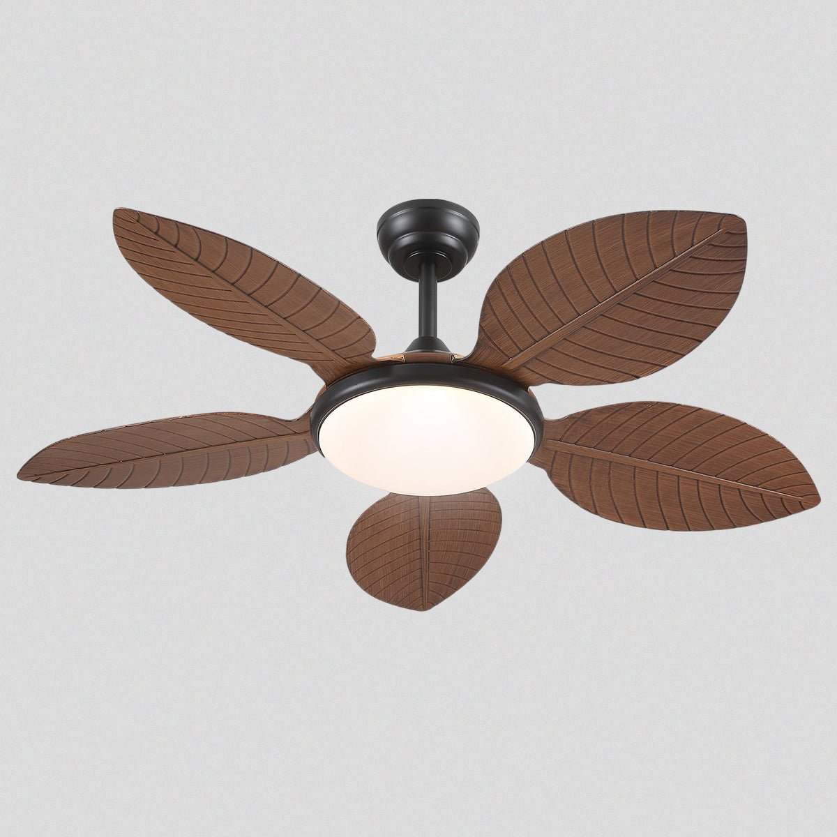 Ceiling Fan Palm Leaf Ceiling Fan 6 Speeds Reversible Ceiling Fans with Lights 48" - Blushlighting