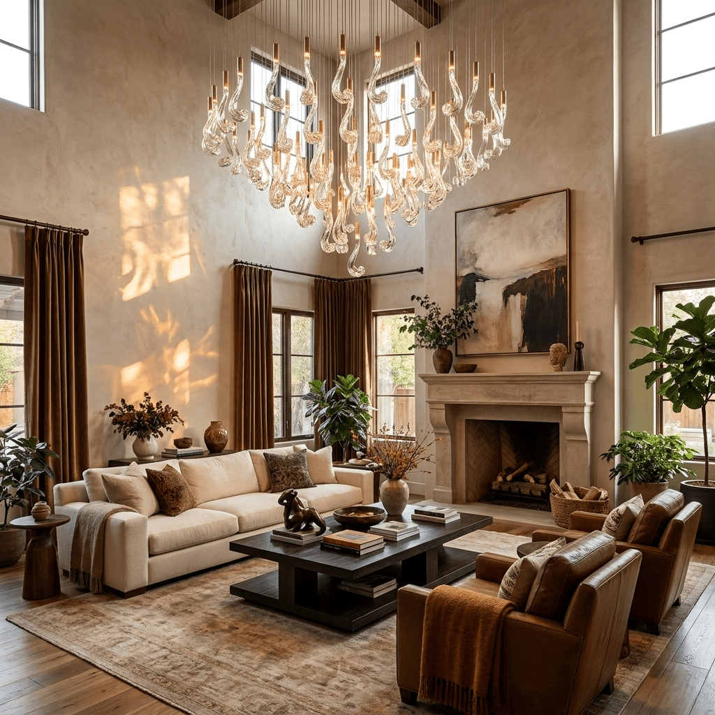 Celestia LED Glass Rain Chandelier - L 59.1″ × W 19.7″ × H 47.2″Gold & ClearWarm LightBlushlighting