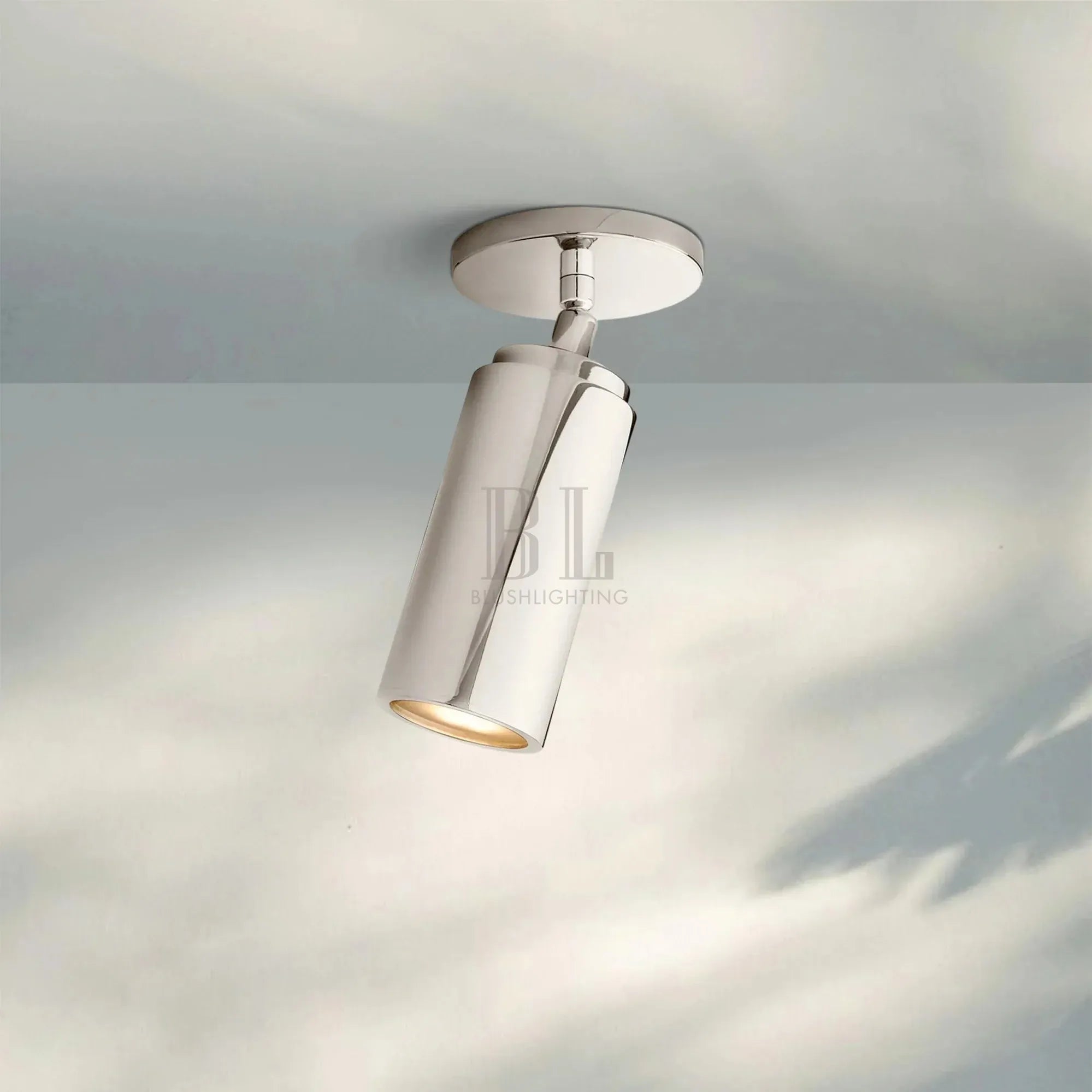 Champeau Flushmount-Polished Nickel-