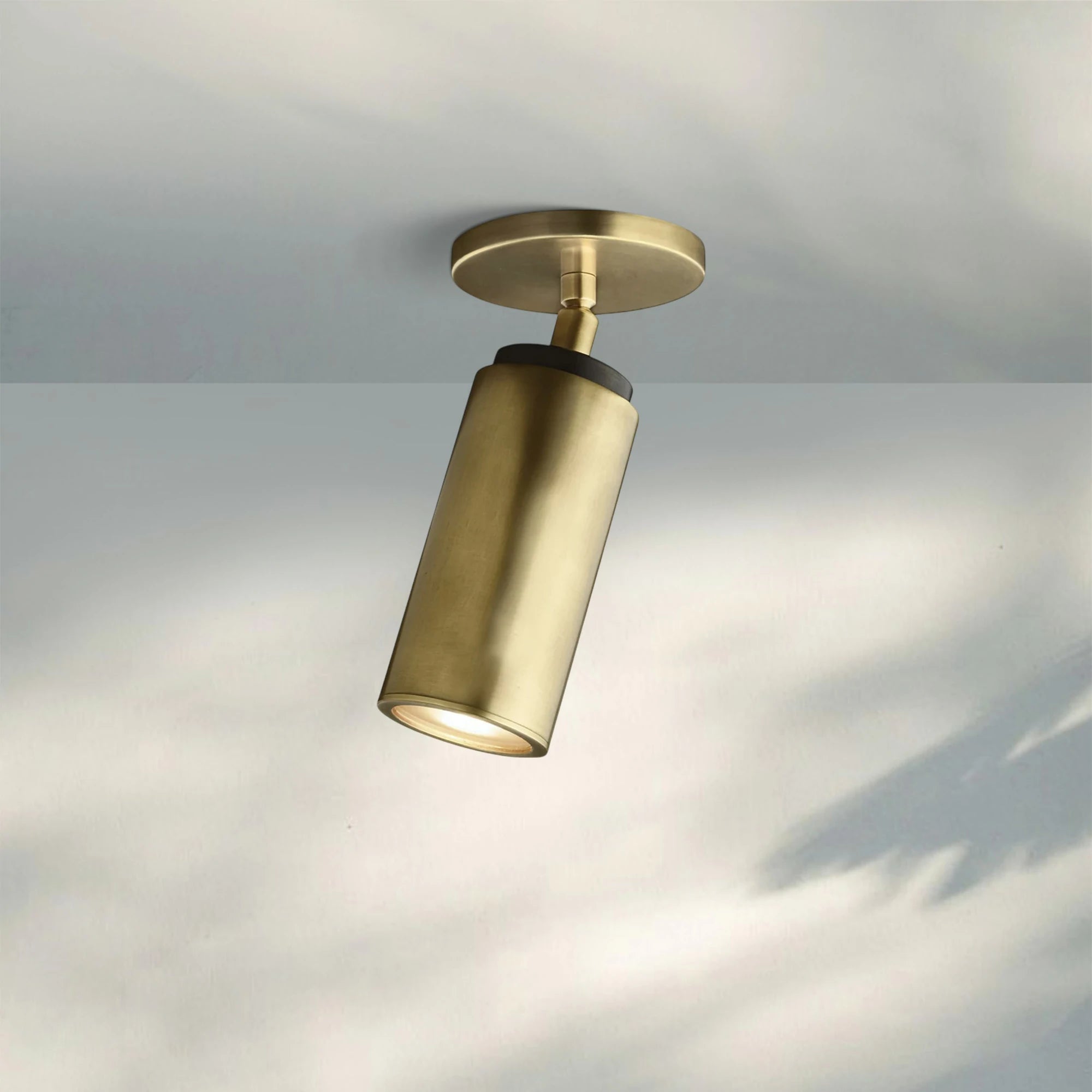 Champeau Flushmount-Lacquered Burnished Brass-