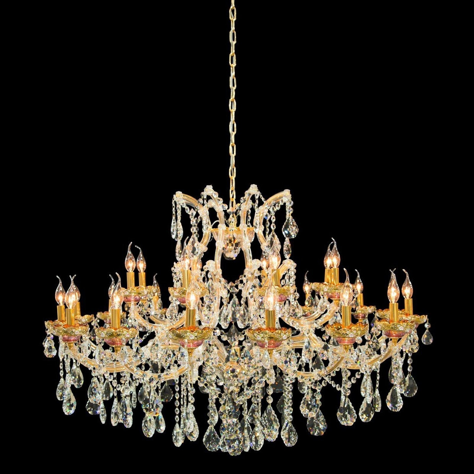 Chantilly Gold Crystal Chandelier-Chandelier-Blushlighting-Blushlighting