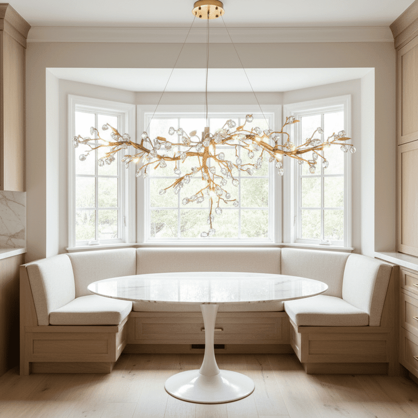 Cherry Blossom Branch Tree Chandelier - 49" LengthDark CopperBlushlighting