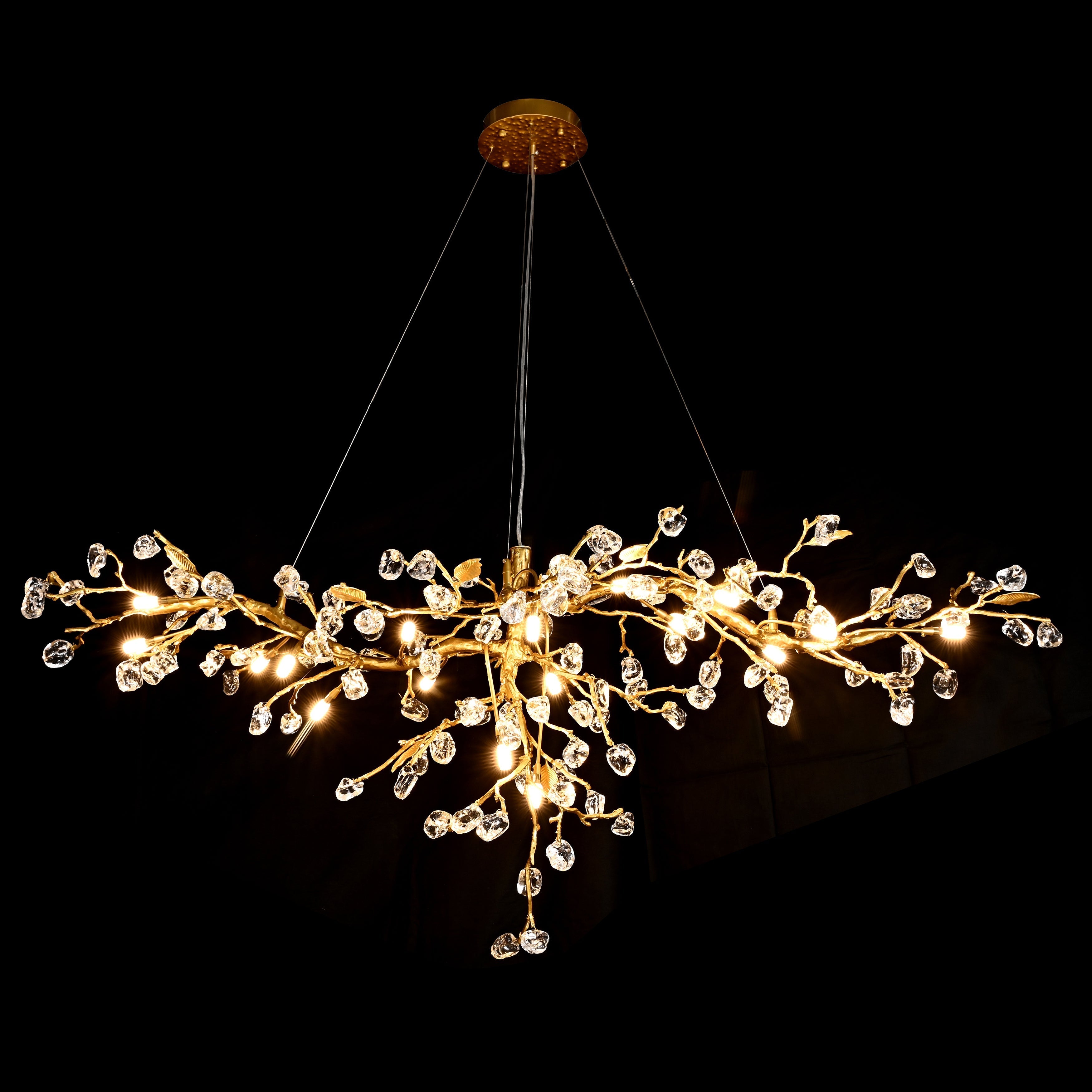 Cherry Blossom Branch Tree Chandelier - 49" LengthDark CopperBlushlighting