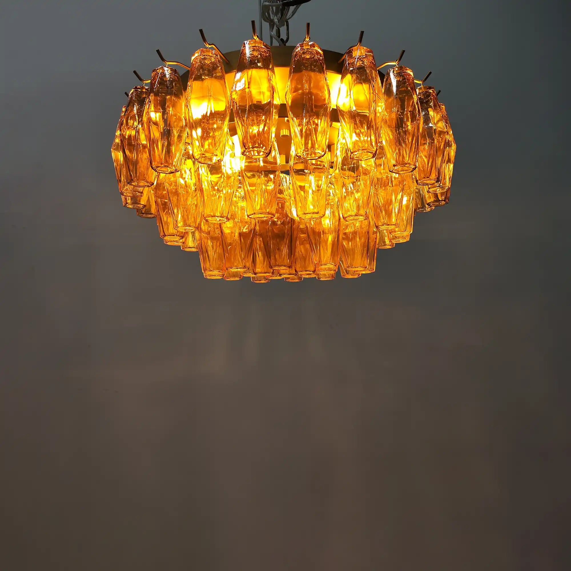 Chiare Glass Round Flush Mount 17" 24‘’-Blushlighting