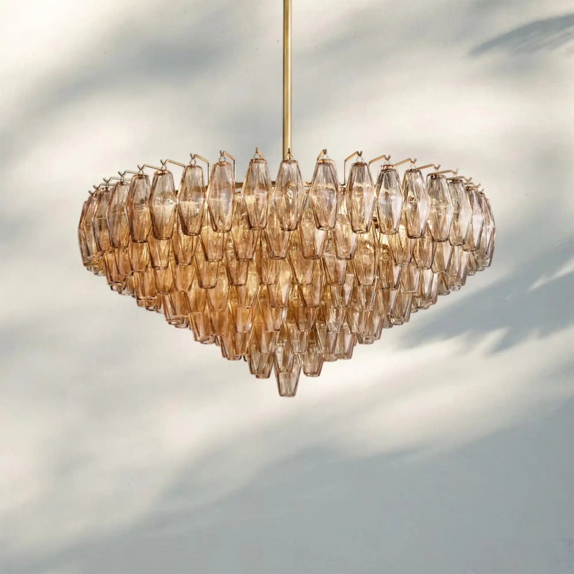 Chiare Glass Tiered Round Chandelier 37‘’ 47‘’ 62‘’-