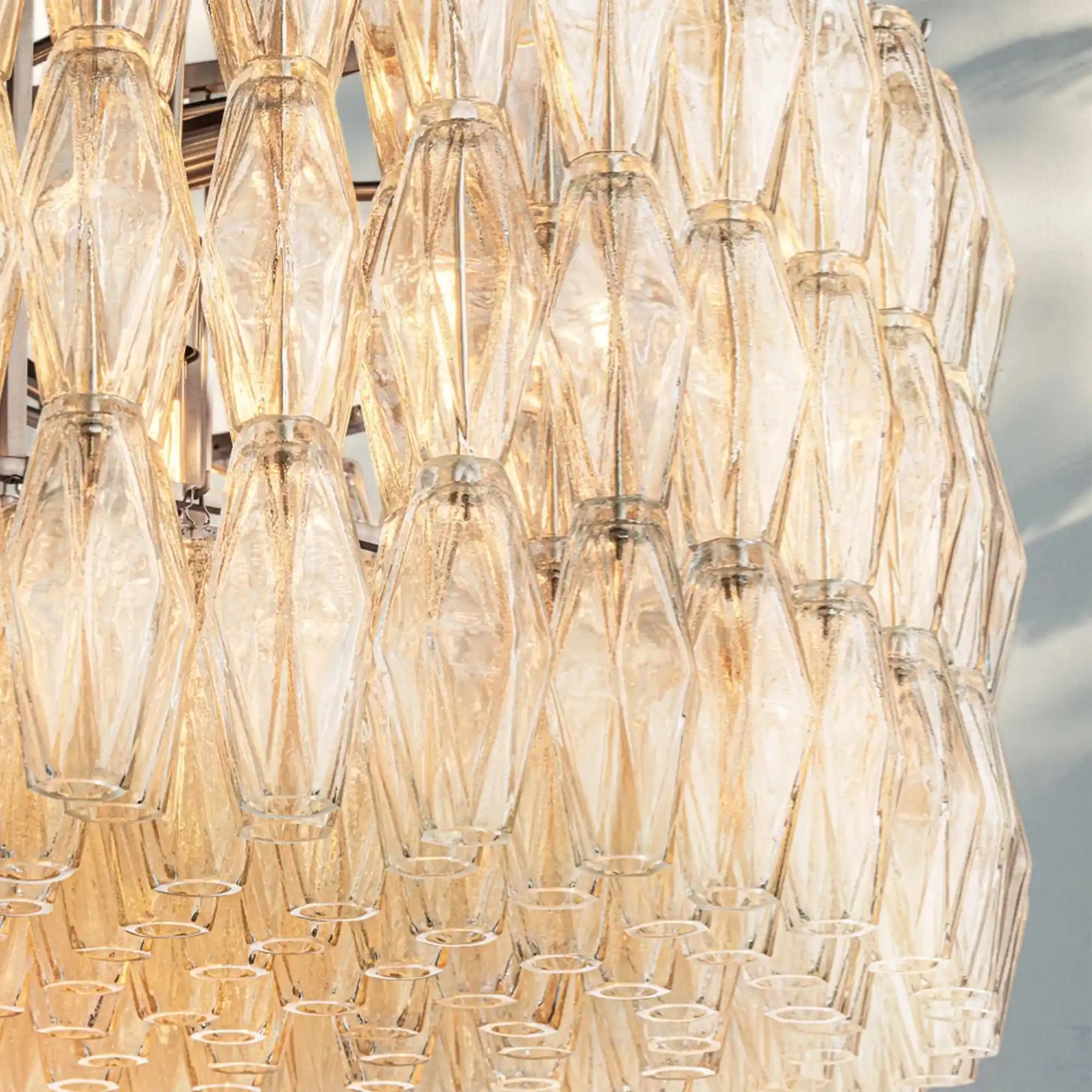 Chiare Modern Round Glass Chandelier 37'' 47'' 61''-