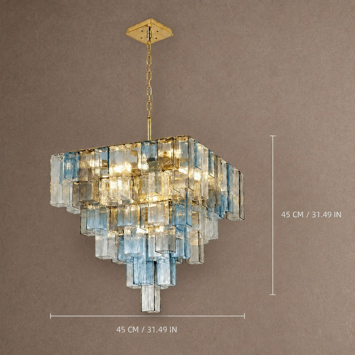 Chromatic Vault Tiered Chandelier - 45 x 45 cm (17.7 x 17.7 in)Blushlighting