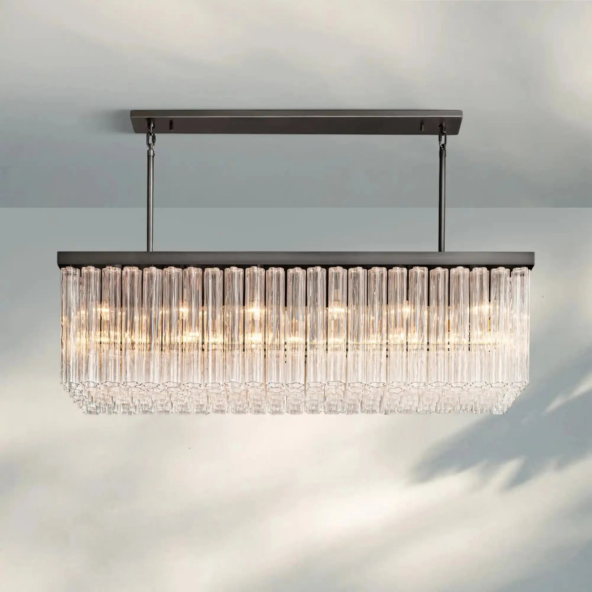 Ciel Rectangle Chandelier-73''-Bronze-