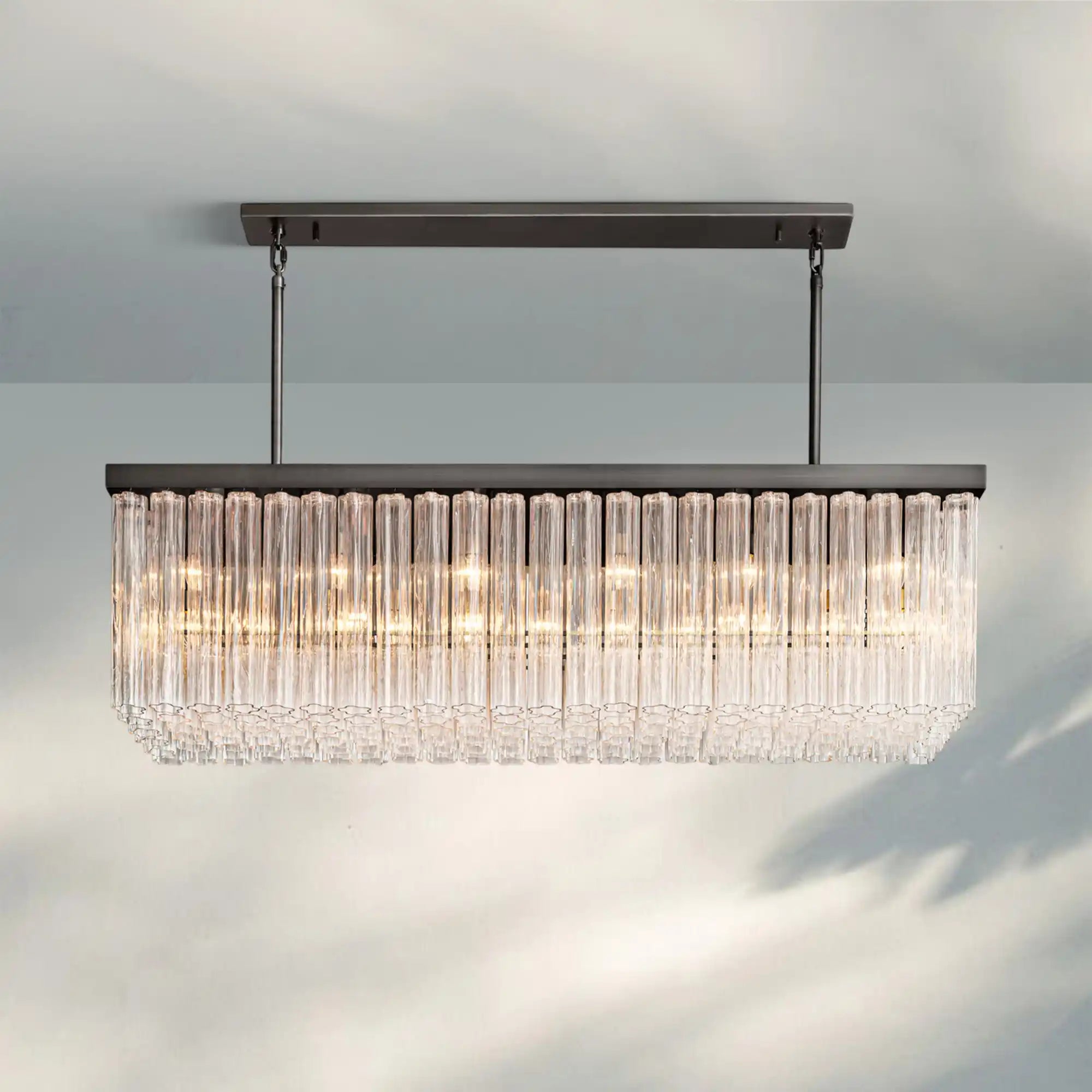 Ciel Rectangle Chandelier-73''-Bronze-