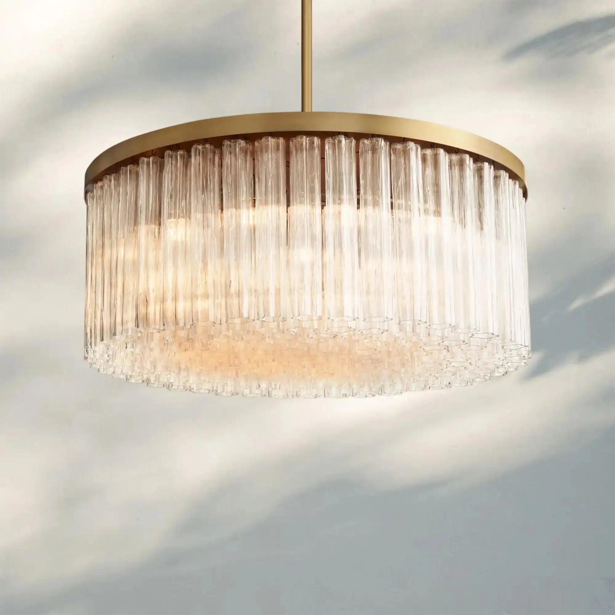 Ciel Round Chandelier-48''-Brass-