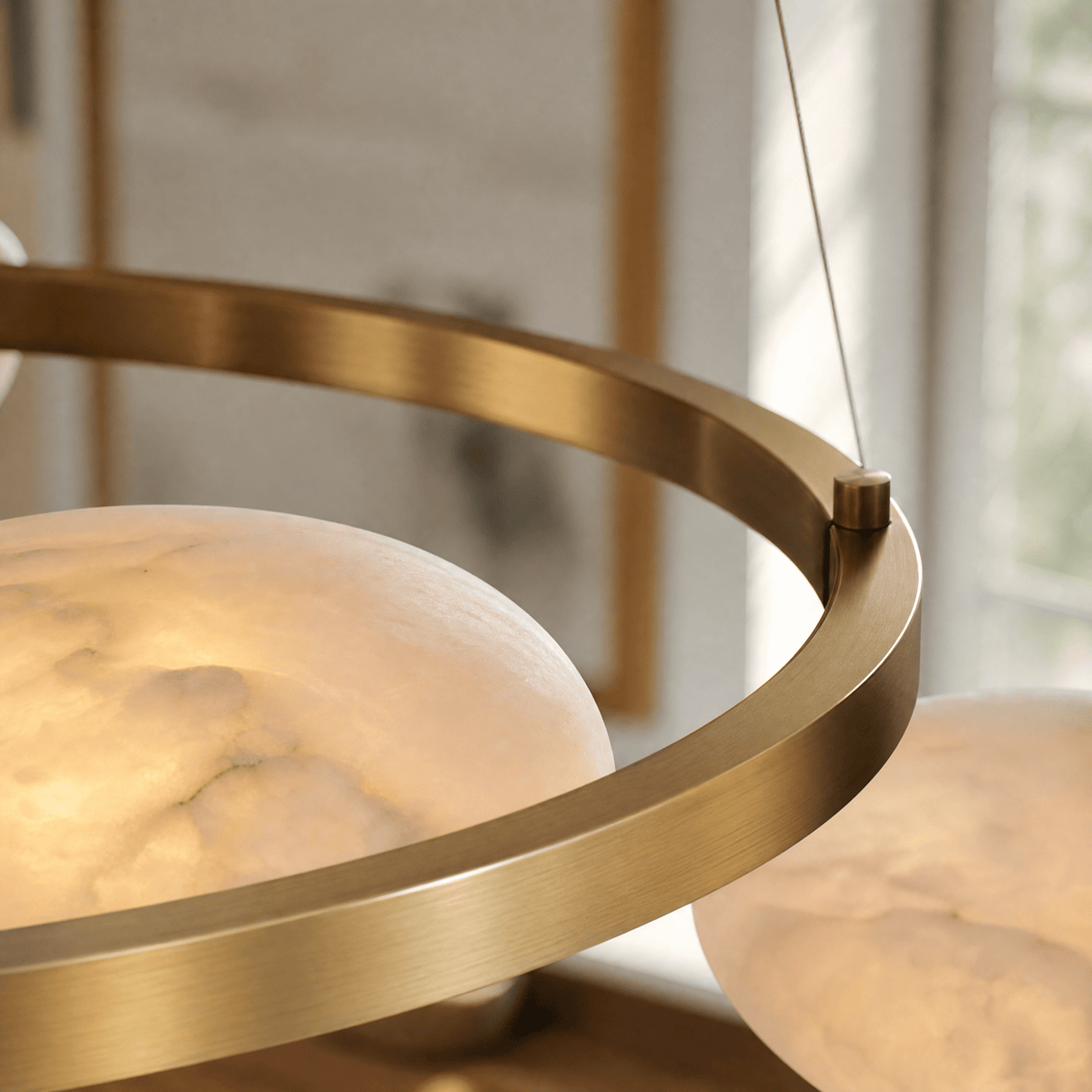 Ciottolo Modern Alabaster Ring Chandelier - Blushlighting