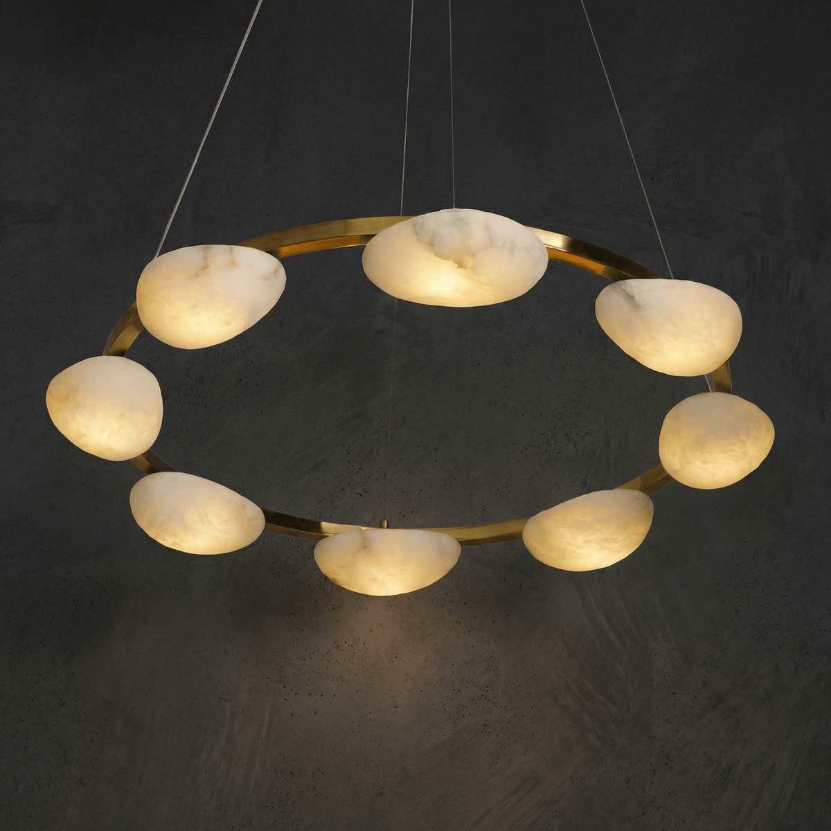 Ciottolo Modern Alabaster Ring Chandelier - Blushlighting