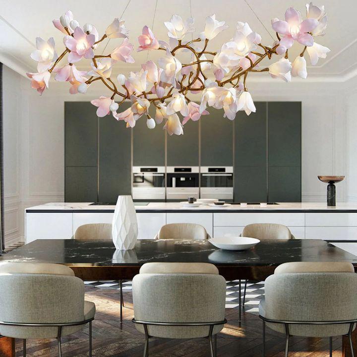 Circular Blossom Chandelier-chandeliers for dining room,chandeliers for stairways,chandeliers for foyer,chandeliers for bedrooms,chandeliers for kitchen,chandeliers for living room-Blushlighting