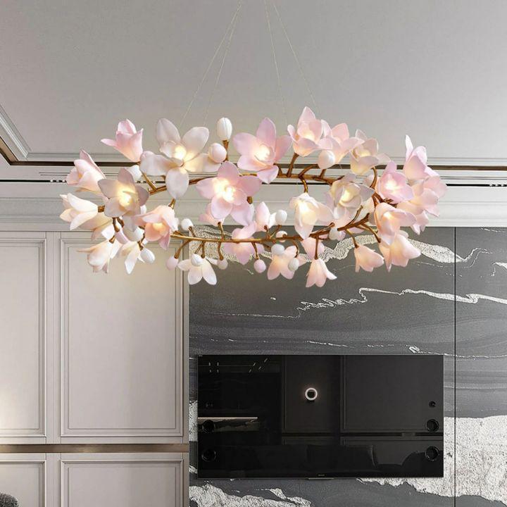 Circular Blossom Chandelier-chandeliers for dining room,chandeliers for stairways,chandeliers for foyer,chandeliers for bedrooms,chandeliers for kitchen,chandeliers for living room-Blushlighting