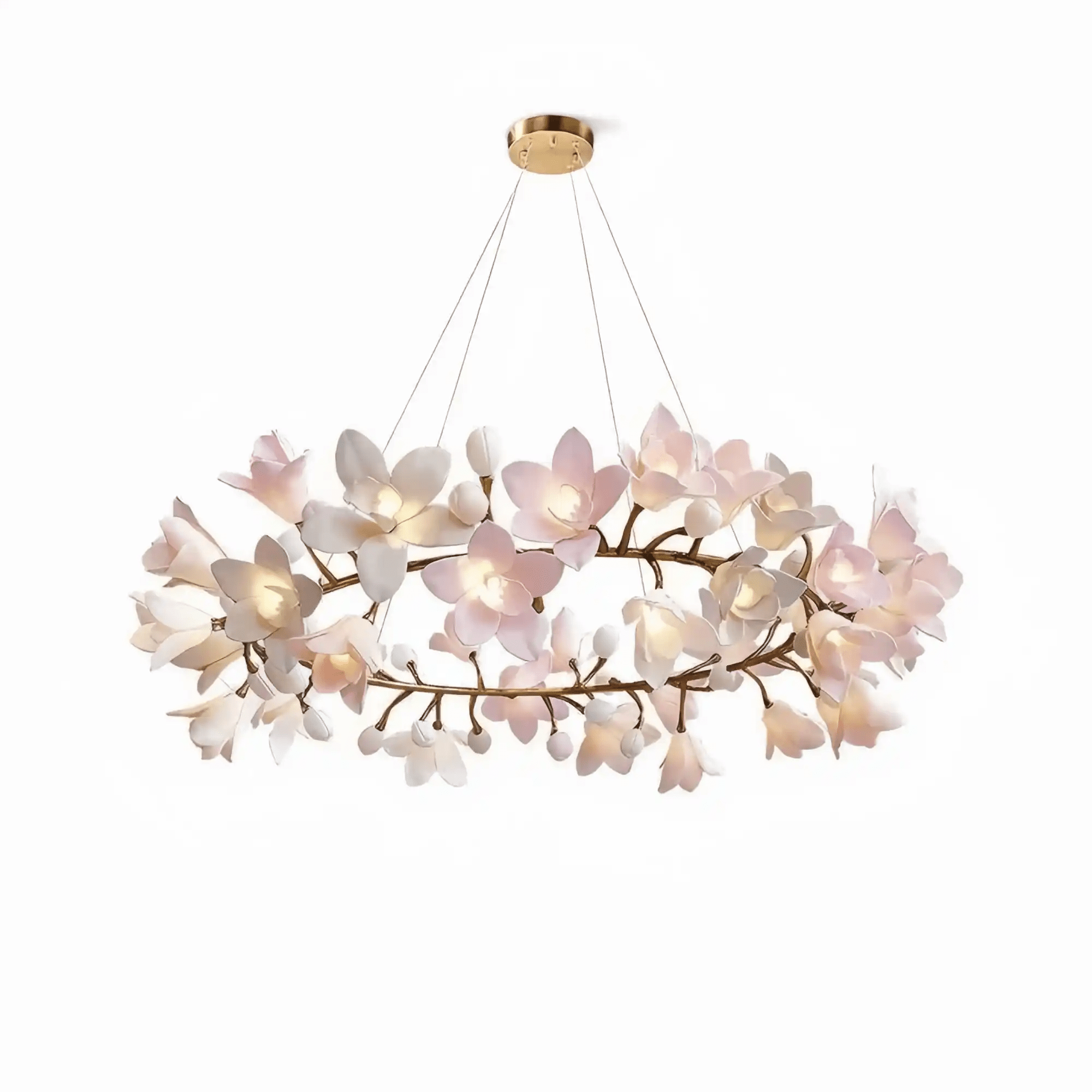 Circular Blossom Chandelier - L 59.1″(150cm) x W 17.7″(45cm) x H 17.7″(45cm)Blushlighting