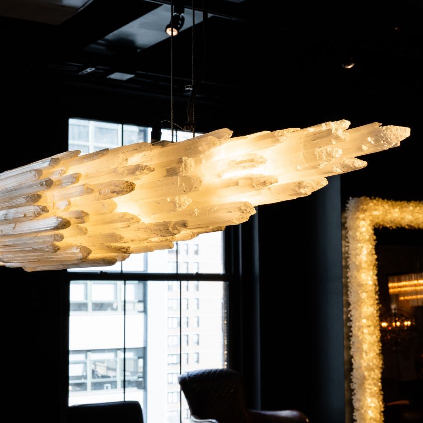 Claire Selenite Collection Pendant - Black71″Blushlighting