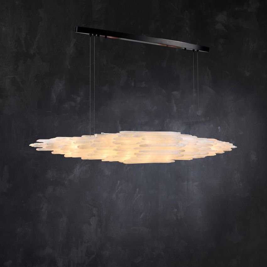 Claire Selenite Collection Pendant - Black47″Blushlighting