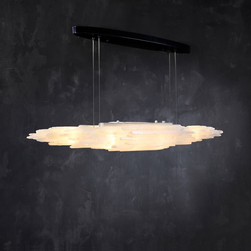 Claire Selenite Collection Pendant - Black59″Blushlighting