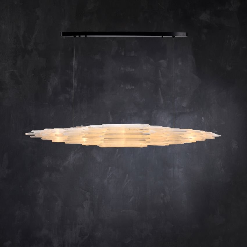 Claire Selenite Collection Pendant - Black59″Blushlighting