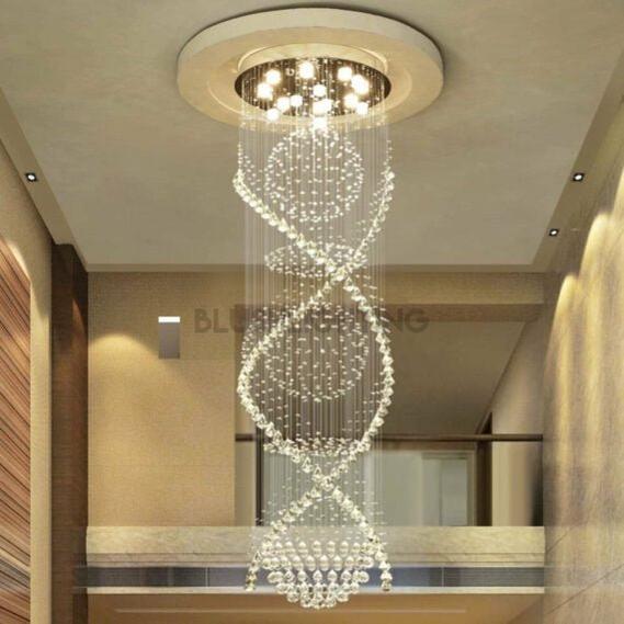Classic Streamlined Clear Crystal Chandelier-Blushlighting-Blushlighting