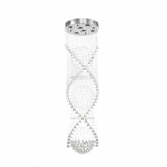 Classic Streamlined Clear Crystal Chandelier-Blushlighting-Blushlighting