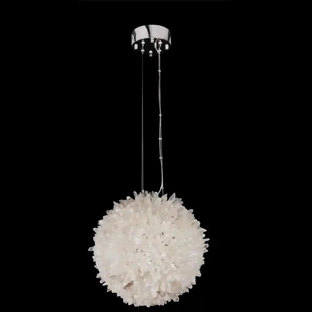 Clear Geode Quartz Crystal Ball Modern Pendant Light - Diam 20''Blushlighting