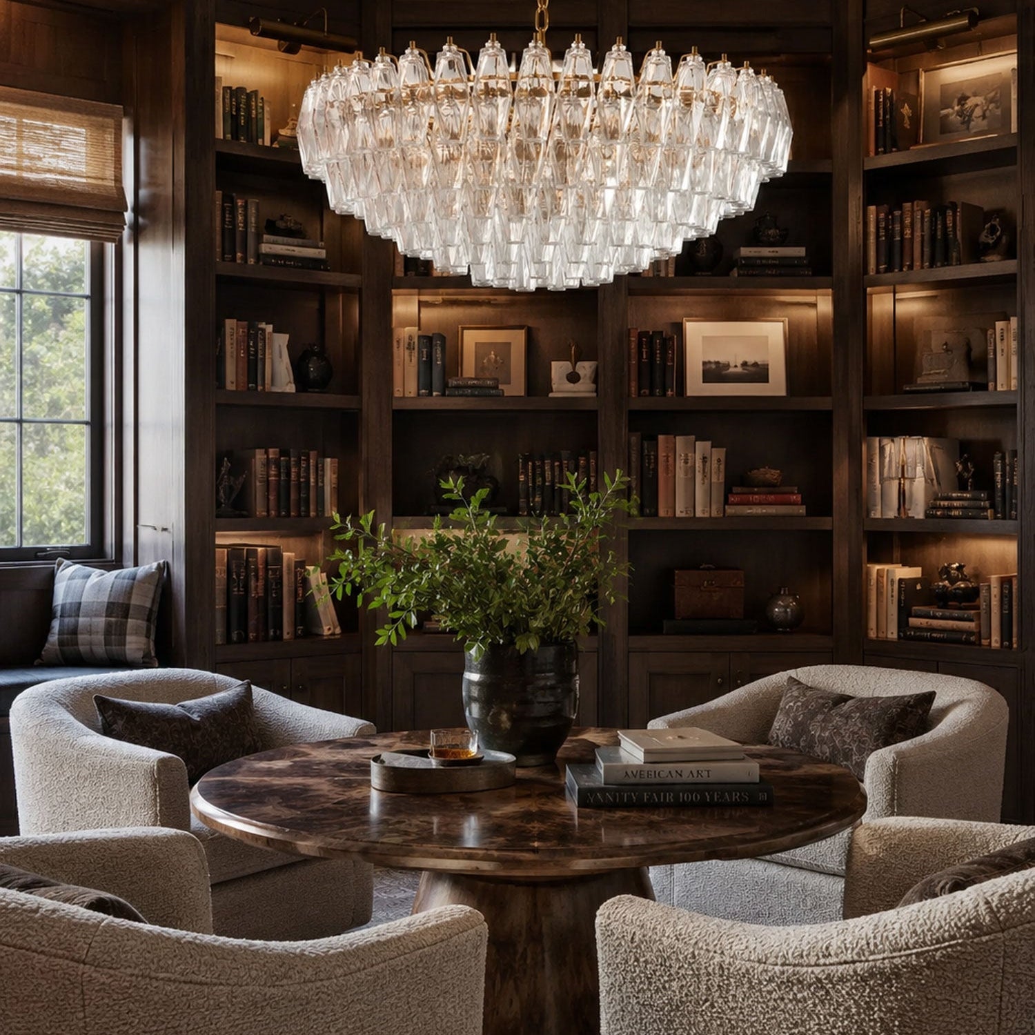 Clear Sorrento Chandelier - 21∅ 47.2″ x H 17.7″Clear & GoldBlushlighting