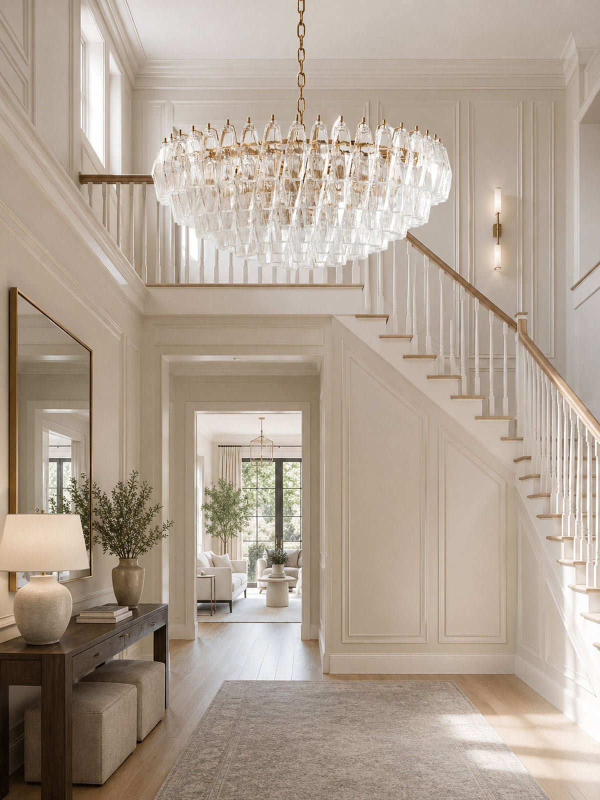 Clear Sorrento Chandelier - 21∅ 47.2″ x H 17.7″Clear & GoldBlushlighting