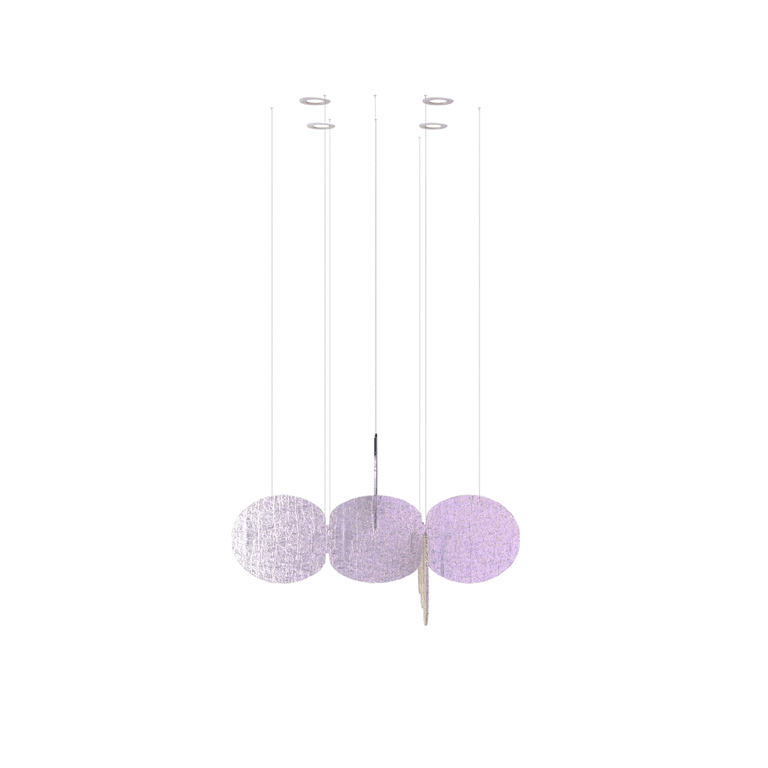 Clouds Iridescent Disc Chandelier - ∅ 47.2″ x H 78.7″No Ceiling PlateBlushlighting