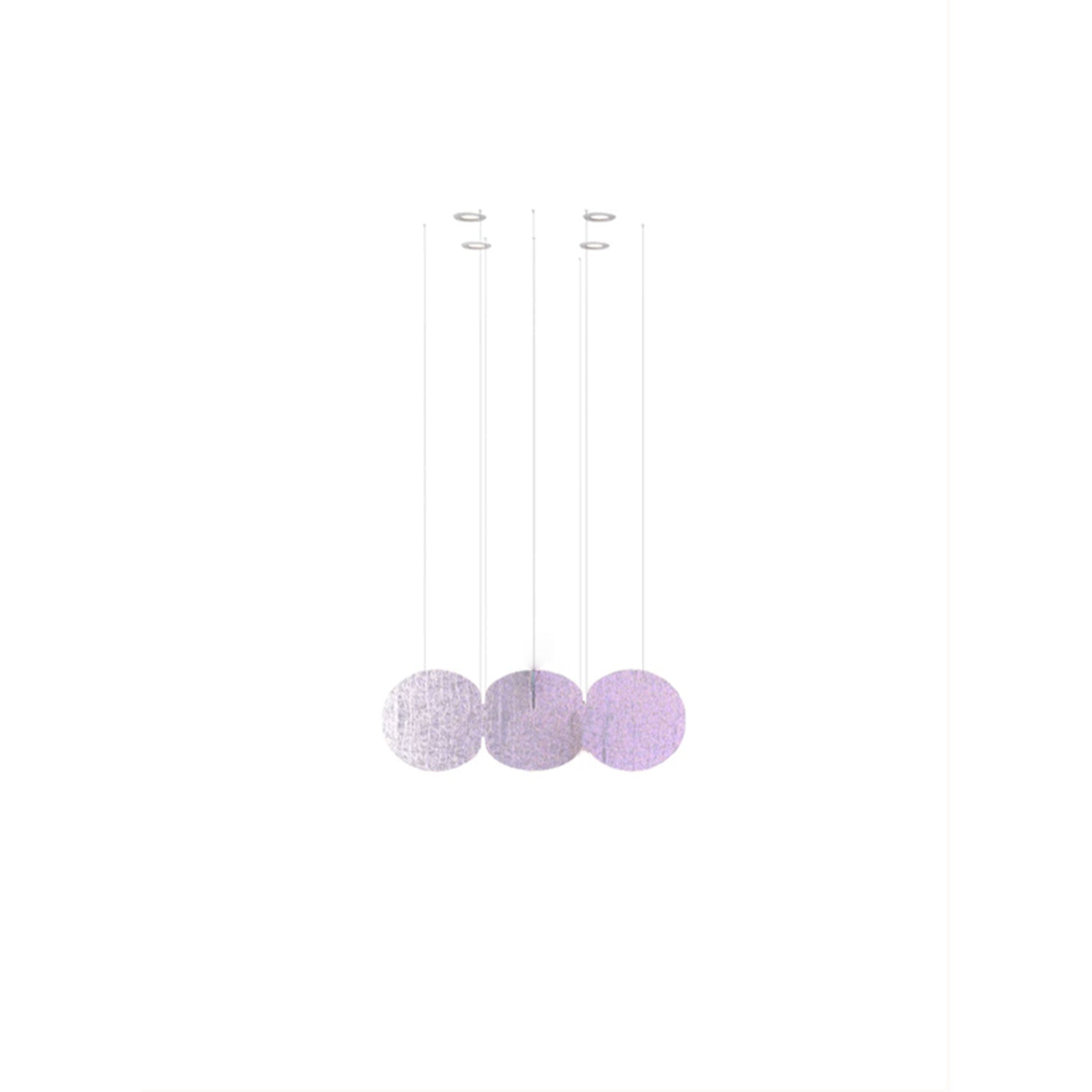 Clouds Iridescent Disc Chandelier - ∅ 47.2″ x H 78.7″No Ceiling PlateBlushlighting