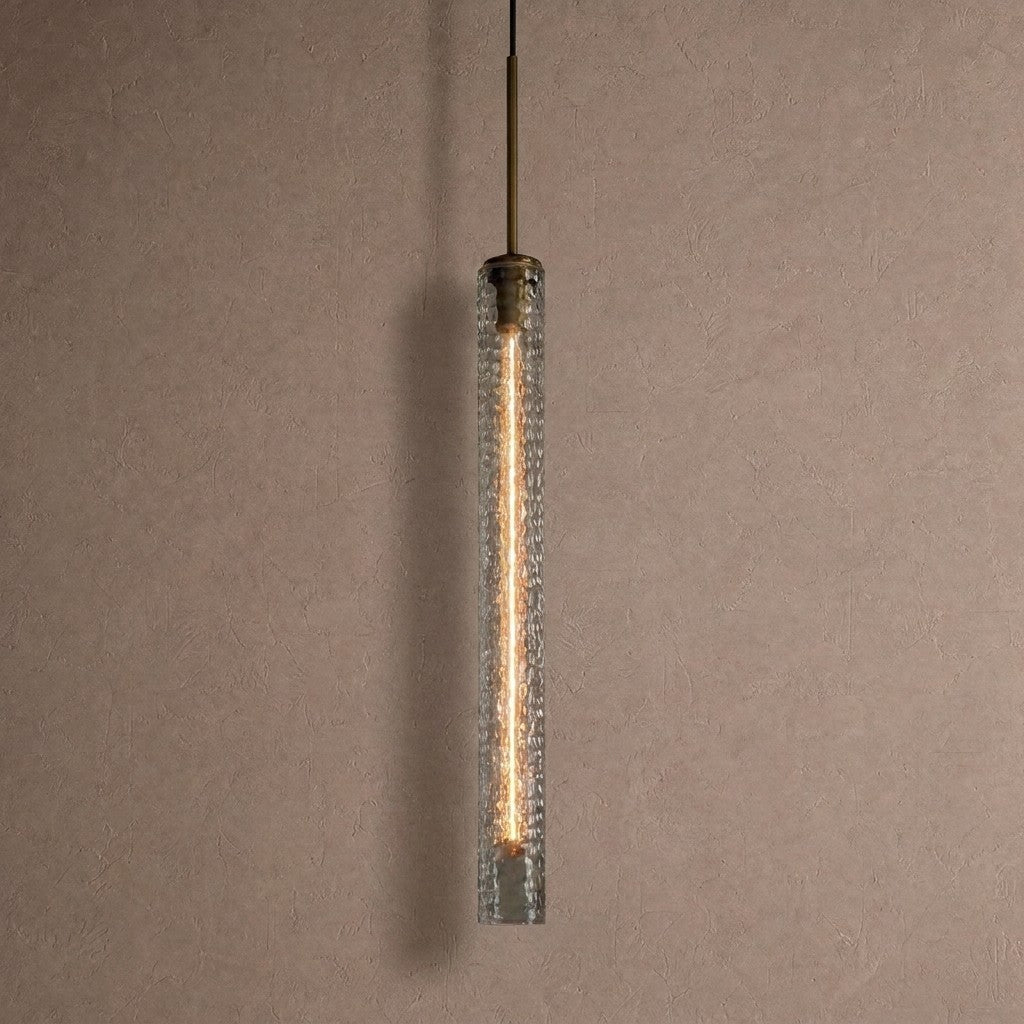 Colleena Hammered Glass Pendant - Blushlighting