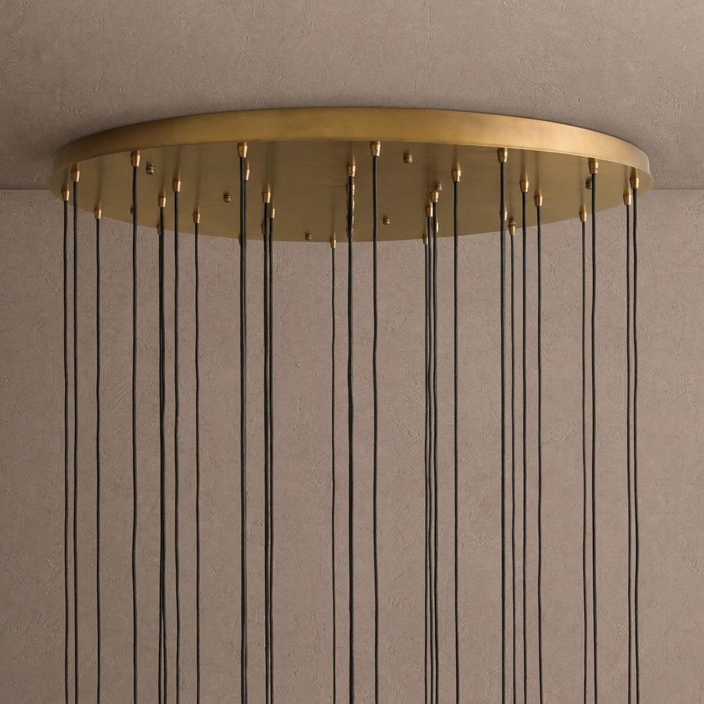 Colleena Hammered Glass Round Chandelier - 48"Blushlighting