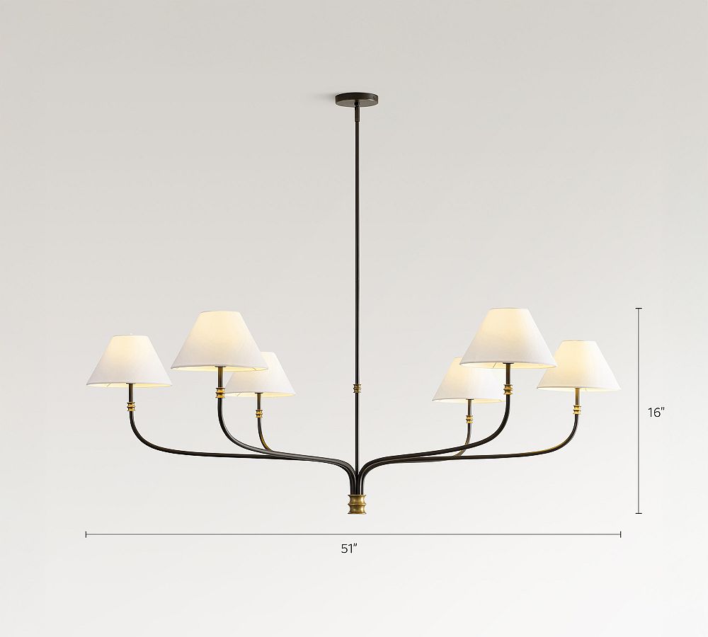 Collin Metal Round Chandelier 36" 51" - Vintage BrassSmall - 36" Diam.Blushlighting