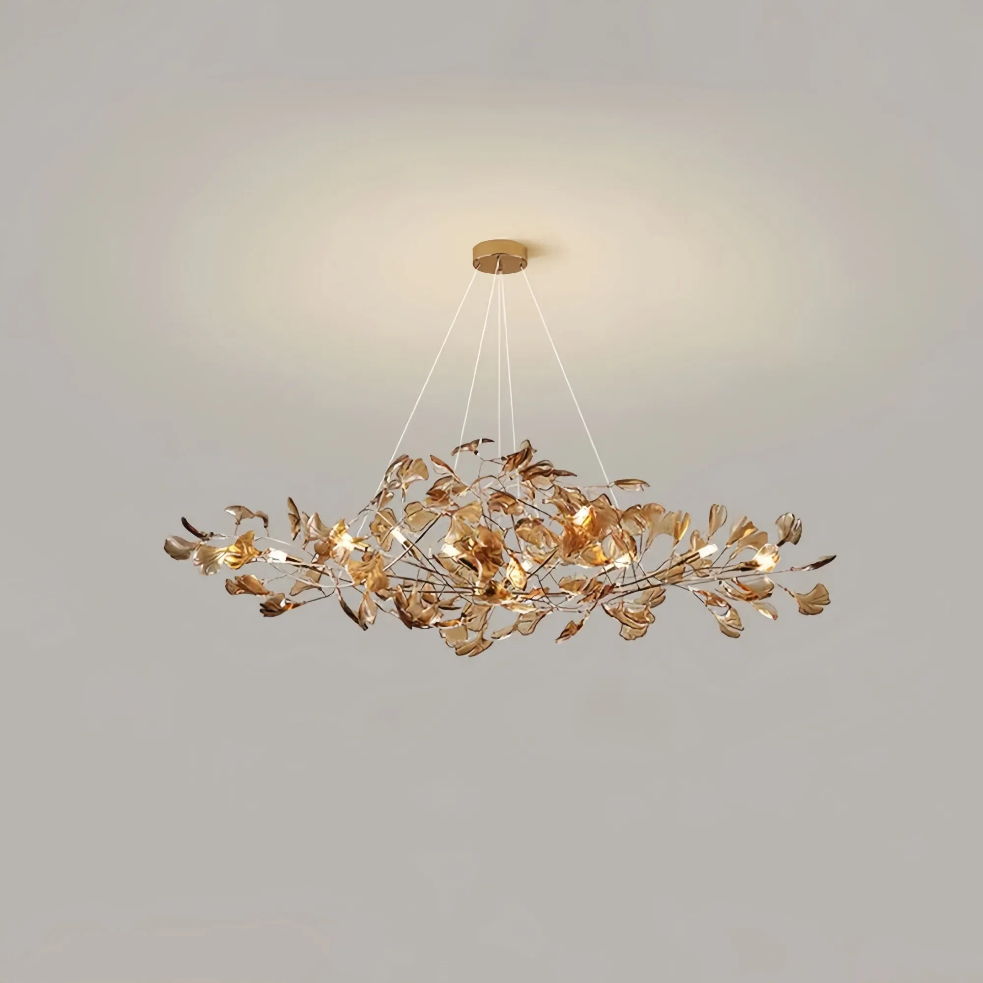 Colorful Glass Ginkgo Leaf Chandelier-chandeliers for dining room,chandeliers for stairways,chandeliers for foyer,chandeliers for bedrooms,chandeliers for kitchen,chandeliers for living room-Blushlighting